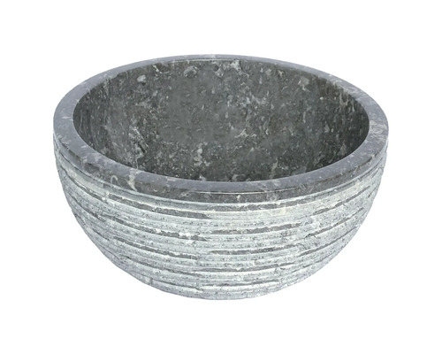 Aufsatzwaschbecken aus Naturstein Differnz Alto rund 38 cm grau matt ohne Beschichtung Aufsatzwaschbecken aus Naturstein Differnz Alto rund 38 cm grau matt ohne Beschichtung
