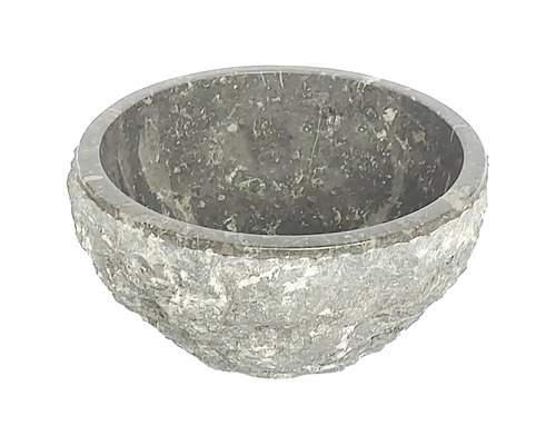 Aufsatzwaschbecken aus Naturstein Differnz Asti rund 38 cm grau matt ohne Beschichtung Aufsatzwaschbecken aus Naturstein Differnz Asti rund 38 cm grau matt ohne Beschichtung