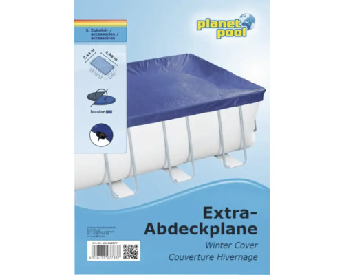 Abdeckplane rechteckig 588 x 344 cm blau