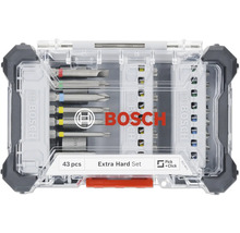 Bosch 43-teiliges Extra Hart Bit-Set im transparenten Koffer