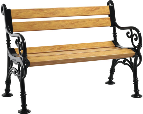 Gartenbank Blome 115 x 60 x 85 cm holz Parkbank aus Holz und Metall
