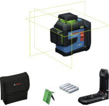 Bosch Professional Linienlaser mit Zubehör wie Tasche, Batterien und Halterung