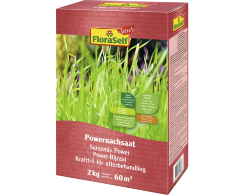 Nachsaat- & Reparaturrasen FloraSelf Select Powernachsaat umhüllt 2 kg / 60 m²