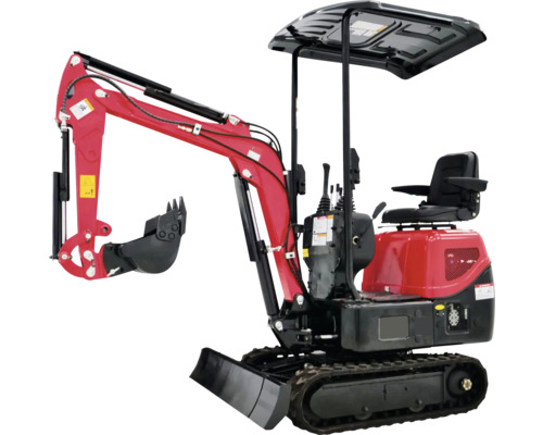 Minibagger mit Schaufel und Kettenlaufwerk