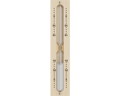 Sanduhr mit Holzrahmen und Markierungen für die Zeiterfassung