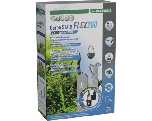 Dennerle Carbo Start Flex 200 CO2 Düngeset für Aquarienpflanzen in Verpackung