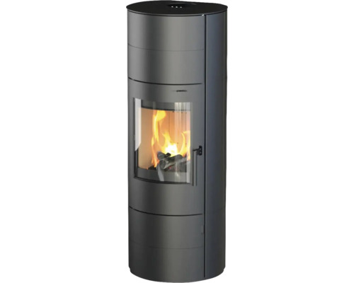Kaminofen Thermia Cumulus Omega Stahl schwarz 7 kW mit Wärmespeicher