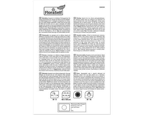 FloraSelf Produktinformationen für Spargel