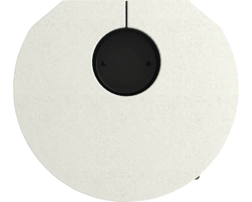 Runder Tisch mit runder, schwarzer Abdeckung