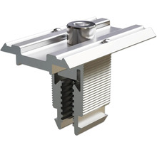 Solarbefestigung aus Metall im Detail