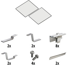 Dachhaken Montageset für Photovoltaikanlage mit Schrauben, Klemmen und Montageplatten