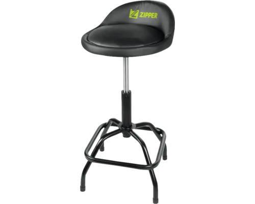 Werkstattsessel Hocker Zipper ZI-WKS165, 40 x 75 x 40 cm, schwarz Werkstatthocker mit Zipper Logo