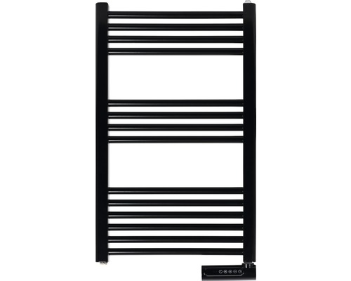 Schwarzer Handtuchwärmer mit horizontalen Heizstäben