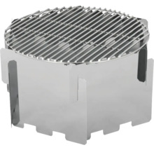 Grill aus Edelstahl mit Grillrost