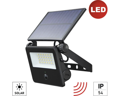 LED-Solarstrahler mit Bewegungsmelder und Schutzart IP54