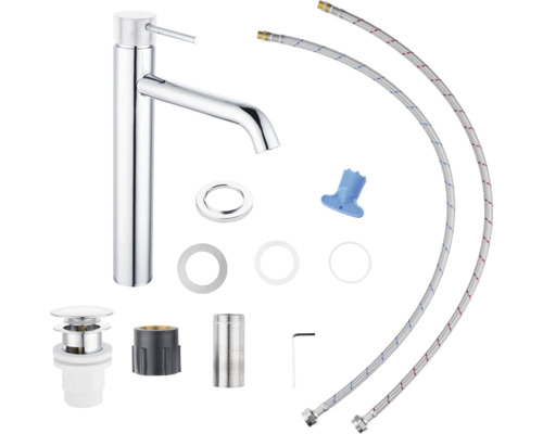 Waschtischarmatur mit Zubehör für die Badinstallation