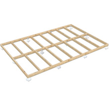 Holzrahmenkonstruktion mit Schraubfundamenten