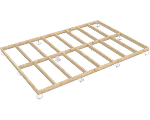 Holzrahmenkonstruktion mit Schraubfundamenten