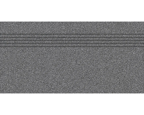 Graue Blockstufe mit vier Rillen