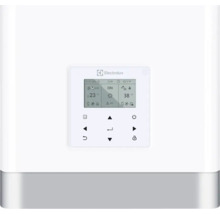 Electrolux Logo. Heizungsanlage mit digitalem Display zur Steuerung der Heizung.