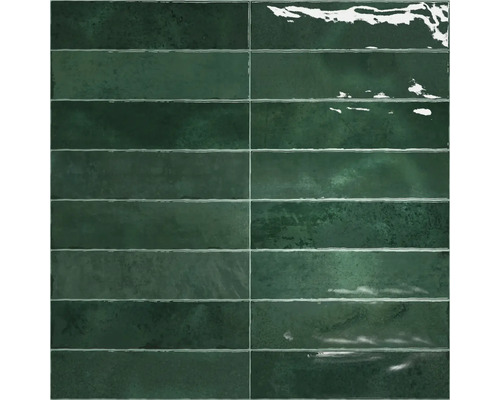 Rechteckige, glänzende grüne Fliesen für Wand und Boden