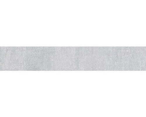 Feinsteinzeug Sockelfliese Industrial Steel 10x60 cm lappato Graue Betonstruktur für den Baubedarf