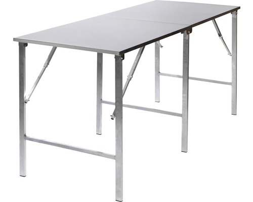 Klapptisch Serviertisch Beistelltisch Esstisch Veba 200 x 80 x 90 cm Edelstahl edelstahl aluminium