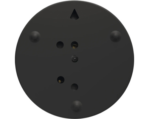 Rückseite einer runden Wandleuchte mit Löchern und Montagevorrichtung