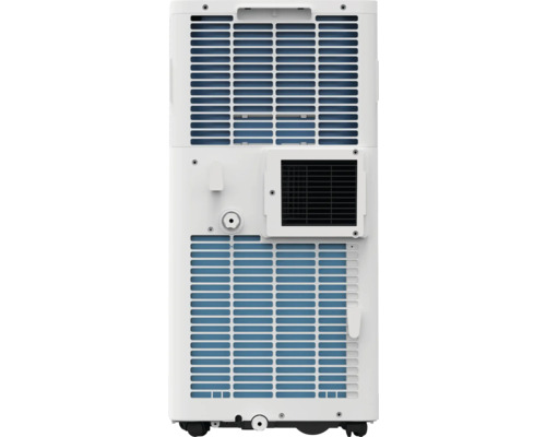 Rückseite einer mobilen Klimaanlage mit Lüftungsgittern