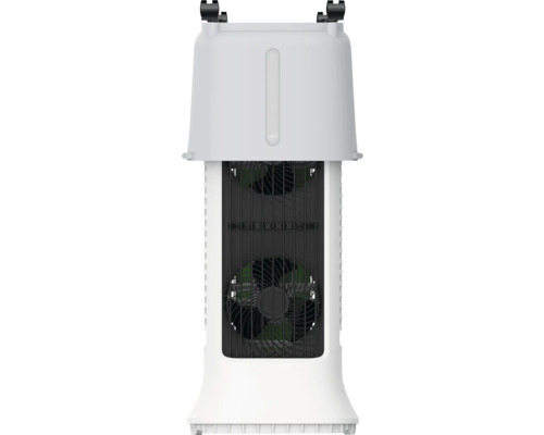 Turmventilator mit zwei Ventilatoren und Wasserbehälter