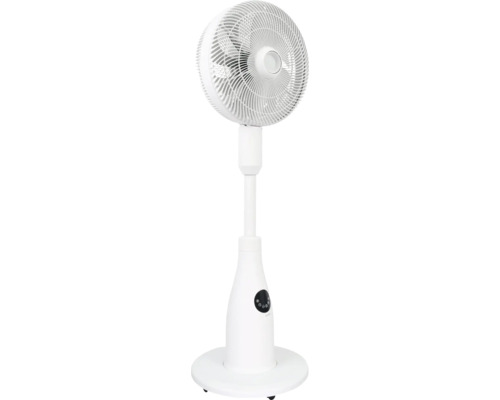 Weißer Ventilator mit Standfuß für den Innenbereich