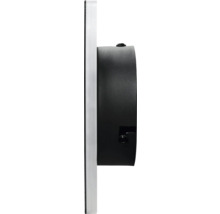 Seitenansicht einer schwarzen LED-Wandleuchte