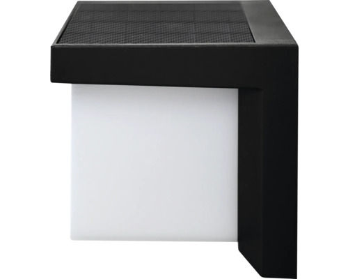 Schwarze Außenwandleuchte mit quadratischem Lampenschirm