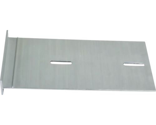Randfix Pack = 5 Stück Vario 161x110 mm Aluminium Silber Montageplatte mit zwei Schlitzen