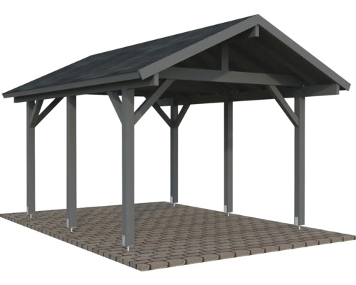 Einzelcarport Palmako Robert 11,7 m² 315 x 372 cm dunkelgrau