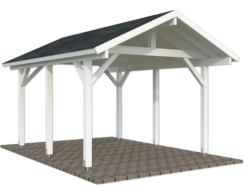 Einzelcarport Palmako Robert 11,7 m² 315 x 372 cm weiß