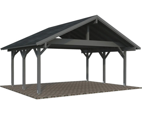 Doppelcarport Palmako Robert 20,6 m² 555 x 372 cm dunkelgrau