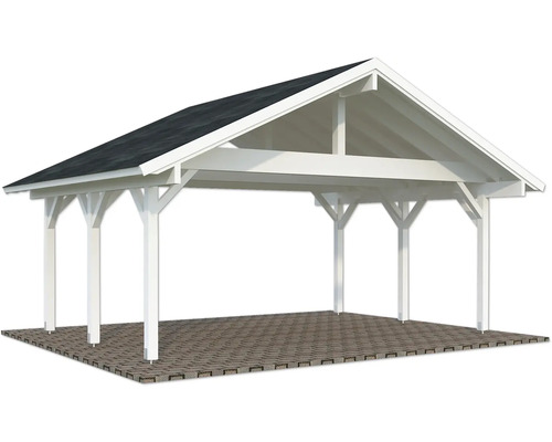 Doppelcarport Palmako Robert 20,6 m² 555 x 372 cm weiß