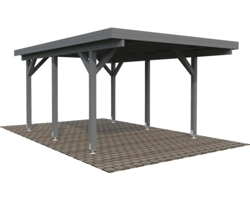 Einzelcarport Palmako Karl 11,7 m² 315 x 372 cm dunkelgrau
