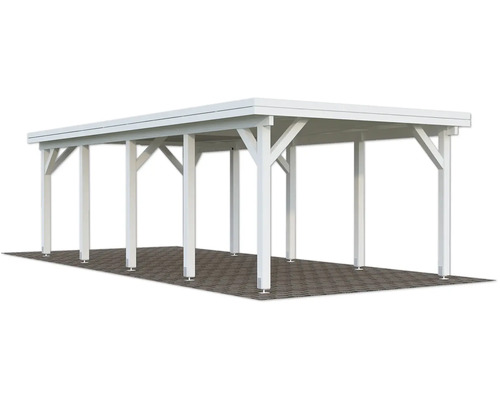 Einzelcarport Palmako Karl 23,1 m² 315 x 732 cm weiß