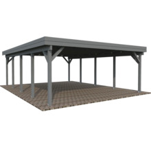 Carport aus Holz mit Flachdach