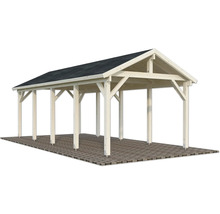 Freistehender Carport aus Holz mit Dach
