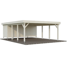 Holzcarport mit Flachdach