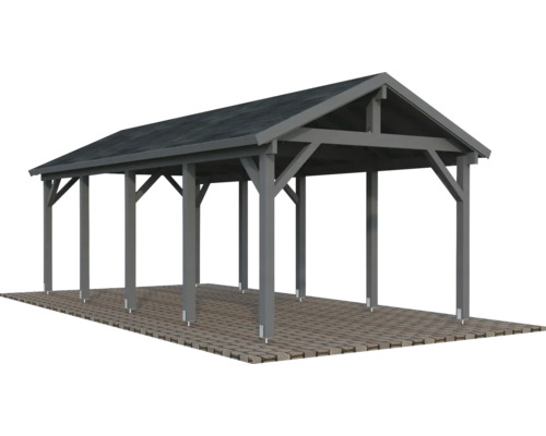 Holzcarport mit Dach für den Außenbereich