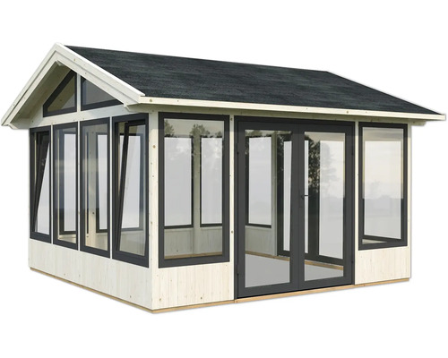 Gartenhaus mit Fenstern und Doppeltür