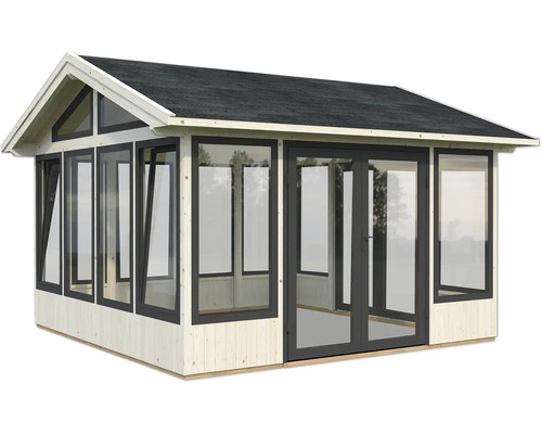 Gartenhaus mit Fenstern und Doppeltür