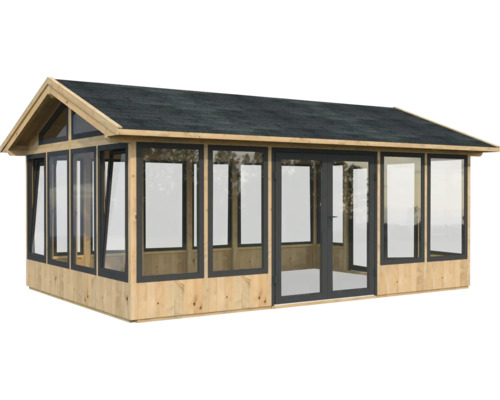 Gartenhaus mit Fenstern und Doppeltür