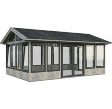 Pavillon Palmako Isabella 22,2 m² 597 x 401 cm tauchgrundiert grau