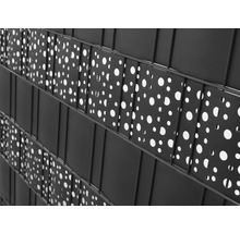 Sichtschutzstreifen Konsta für Doppelstabmatte Kreise PVC 5 Streifen 251 x 19 cm anthrazit