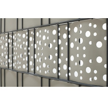 Sichtschutzstreifen Konsta für Doppelstabmatte Kreise PVC 5 Streifen 251 x 19 cm grau